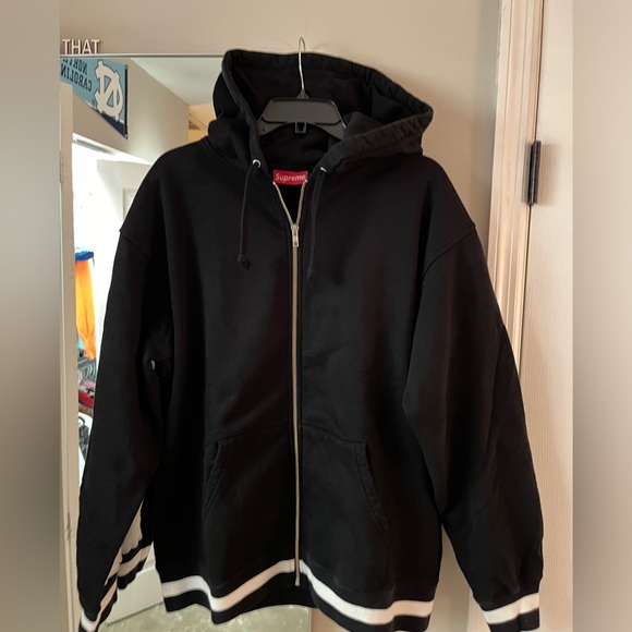 Supreme Old English Stripe Zip
Up Sweatshirt - Picture 2 of 5